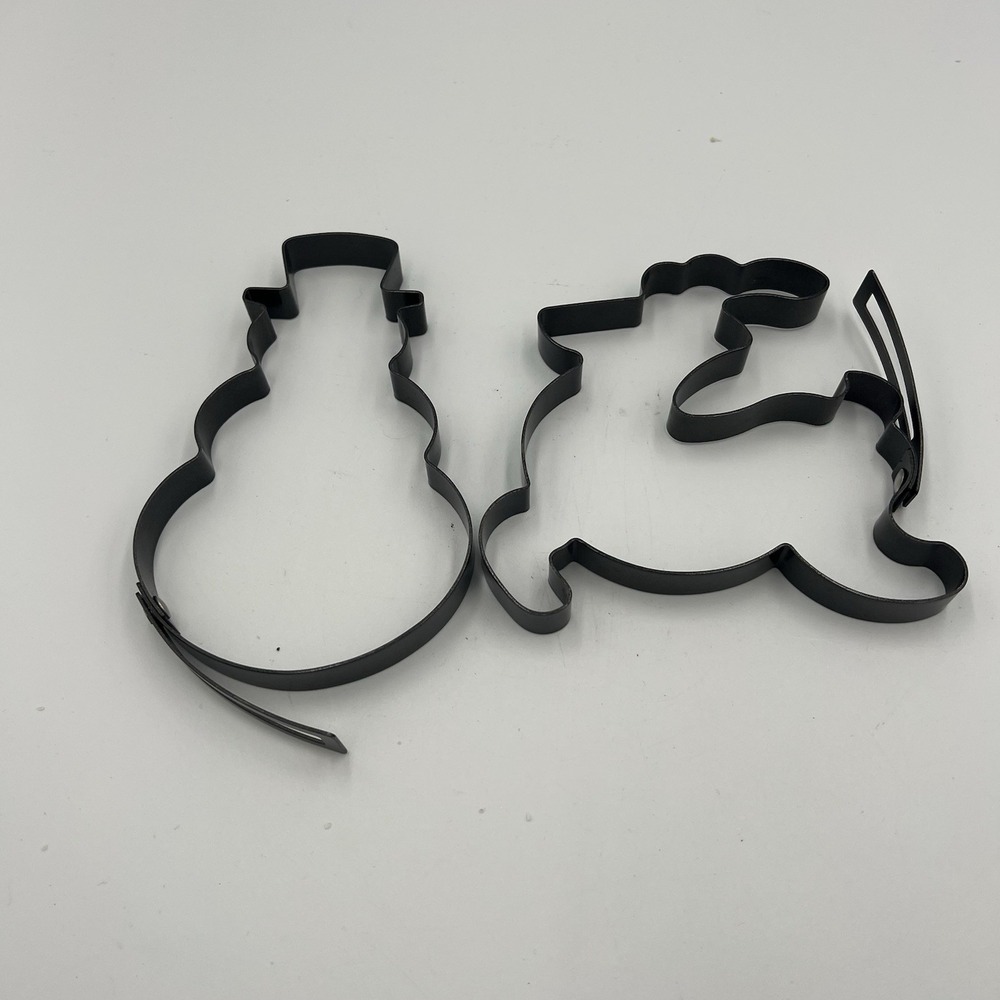Williams Sonoma Pancake Molds Christmas Holiday Snowman‎ Reindeer Metal